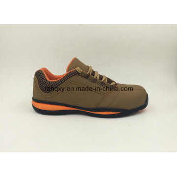 Low-Cut Slip-oposição couro sapatos calçados de segurança (16061)